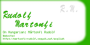 rudolf martonfi business card